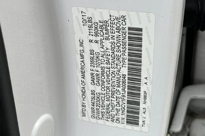 2018 Honda Accord Sedan Touring 1.5T