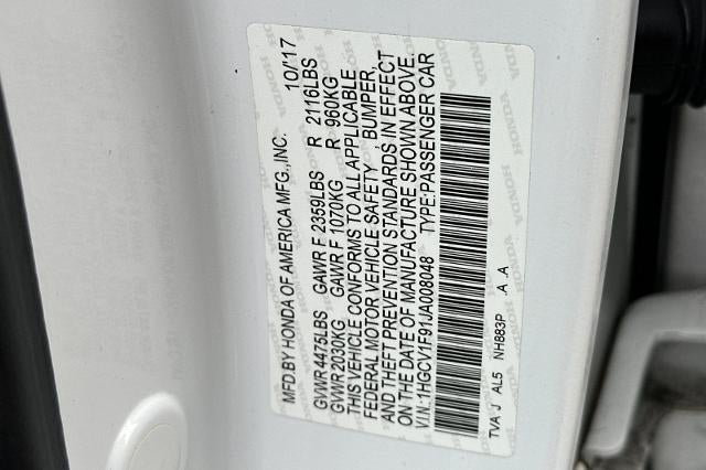 2018 Honda Accord Sedan Touring 1.5T