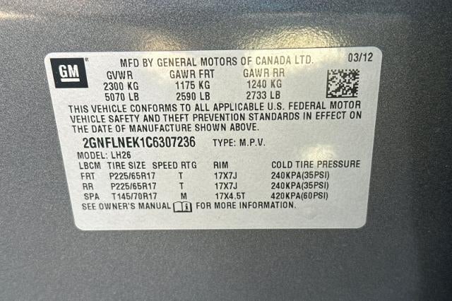 2012 Chevrolet Equinox LT w/2LT