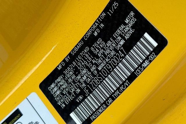 2026 Subaru BRZ Series.Yellow