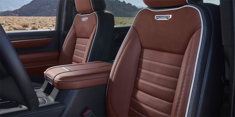 2024 GMC Sierra 2500HD front seats and center console