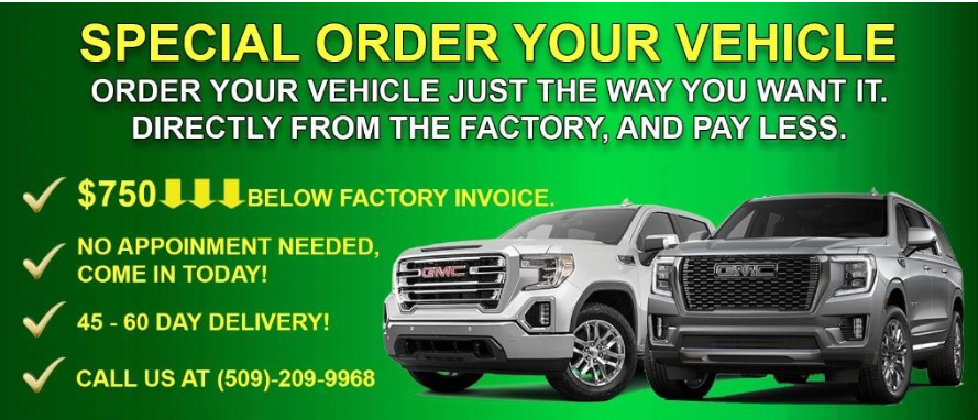 SPECIAL ORDER YOUR VEHICLE